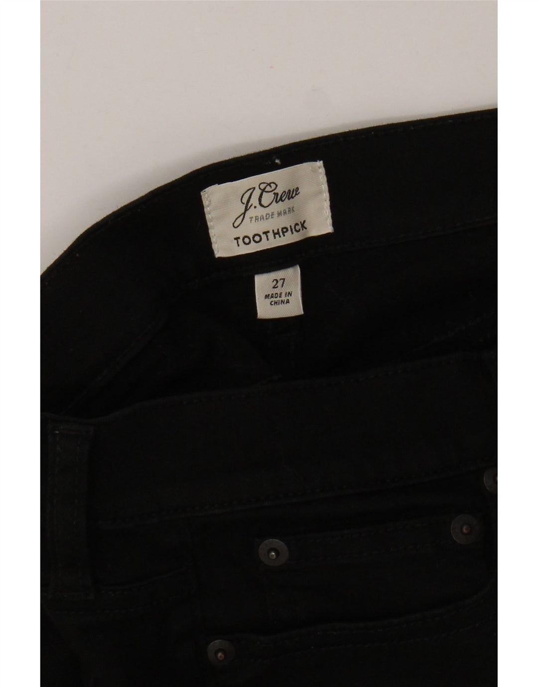 J. Crew Womens Toothpick Skinny Jeans W27 L27 Black
