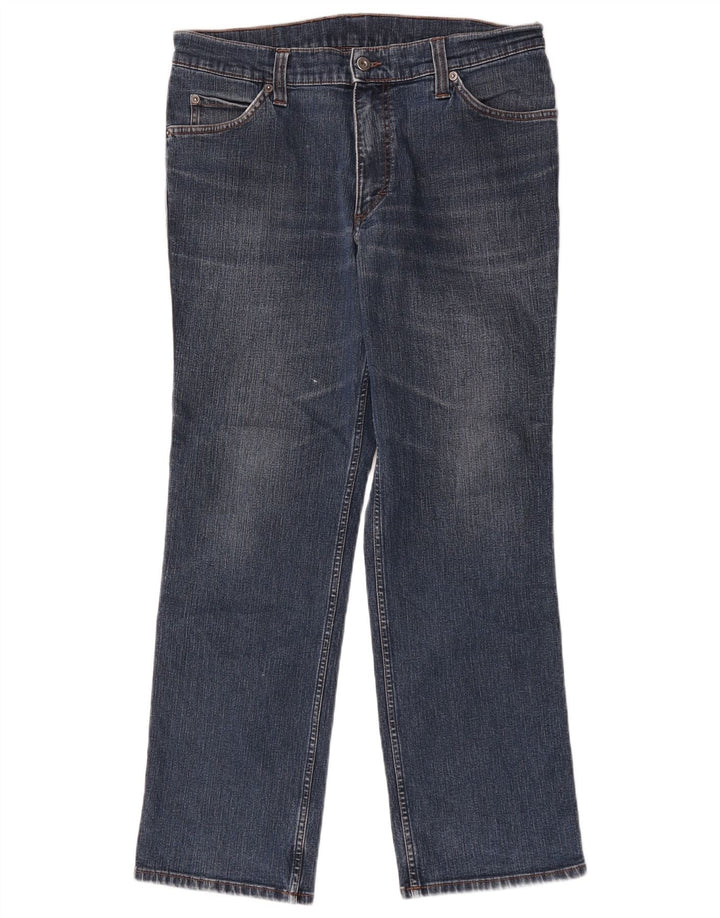 Mustang Mens Straight Jeans W35 L30 Navy Blue Cotton