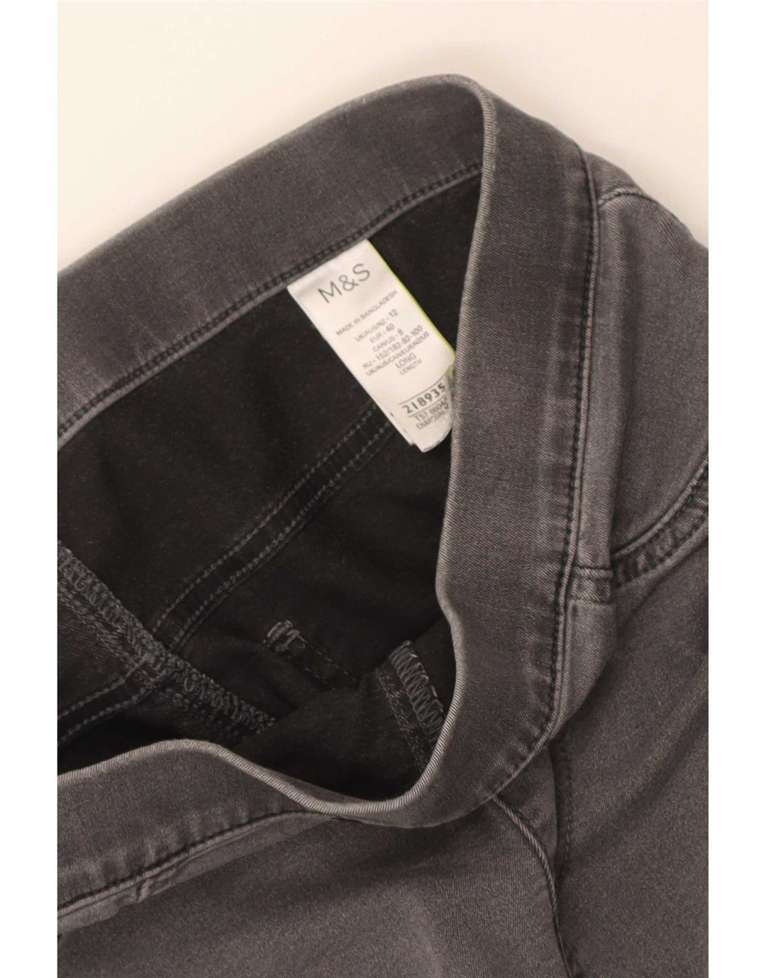 Marks & Spencer Womens Jegging Jeans UK 12 Medium W30 L28 Grey Cotton