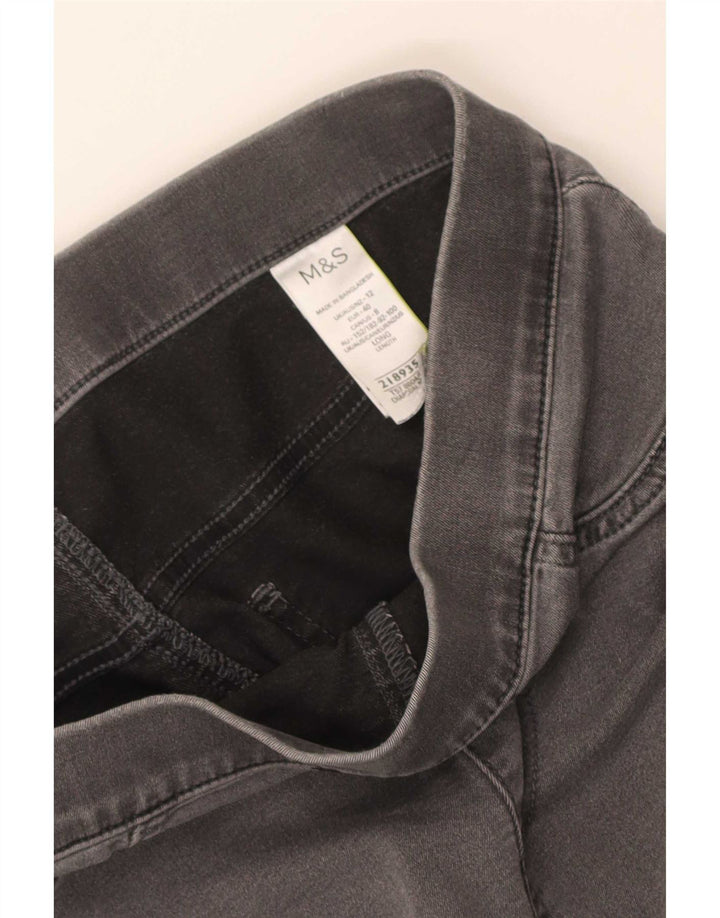 Marks & Spencer Womens Jegging Jeans UK 12 Medium W30 L28 Grey Cotton