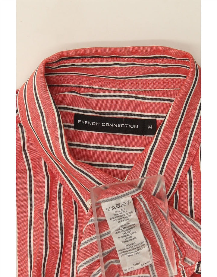 FRENCH CONNECTION Mens Shirt Medium Red Striped Cotton