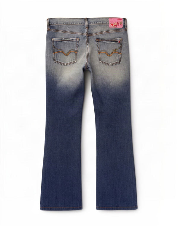 Replay Womens Bootcut Jeans W32 L30 Blue Cotton