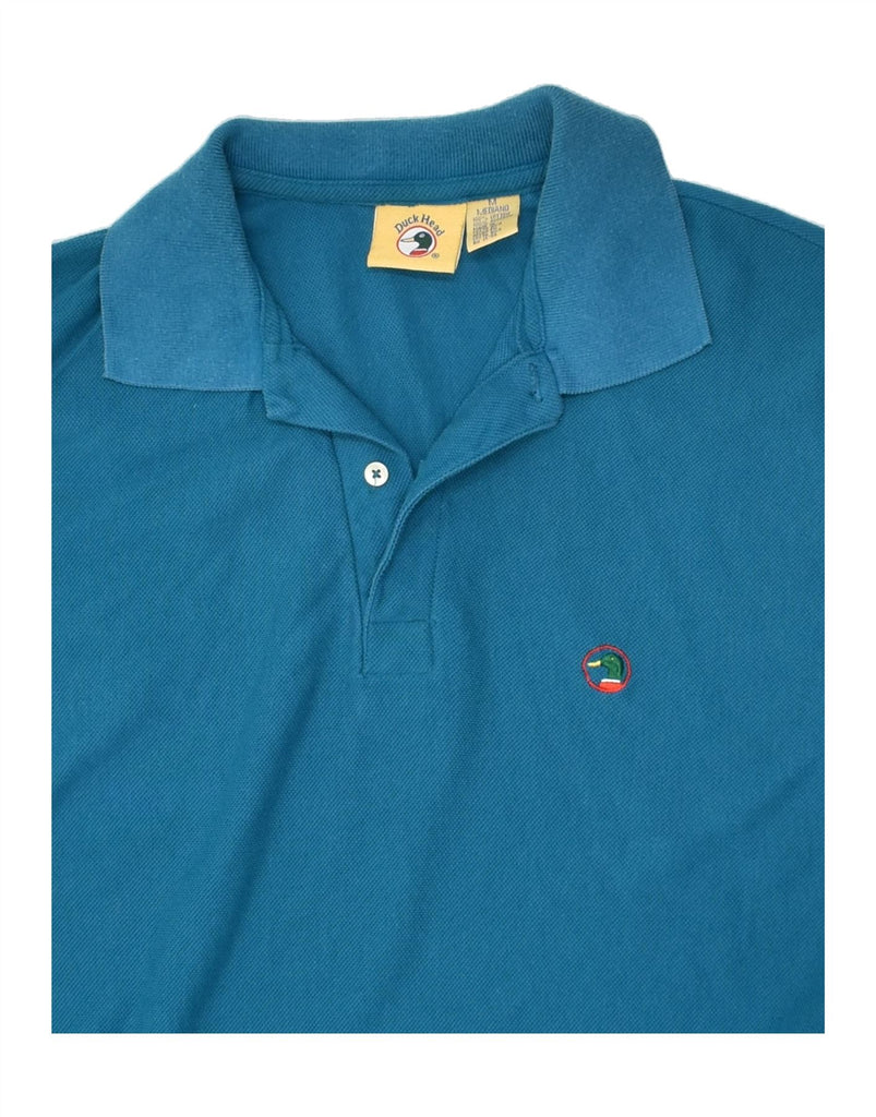 VINTAGE Mens Polo Shirt Medium Blue Cotton | Vintage Vintage | Thrift | Second-Hand Vintage | Used Clothing | Messina Hembry 