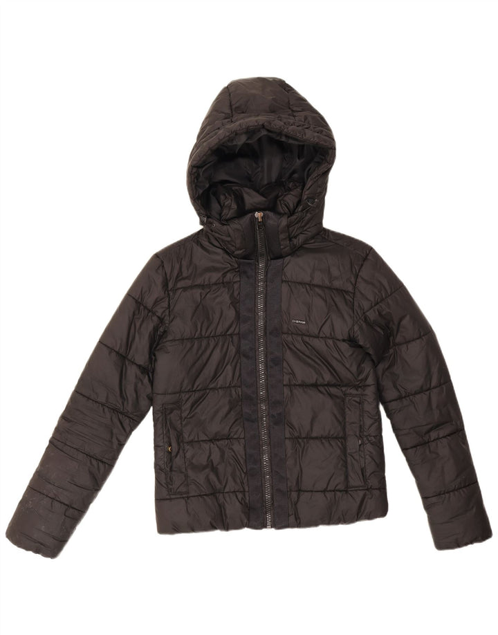 G-Star Womens Crop Oversized Padded Jacket UK 6 XS Black Polyester
