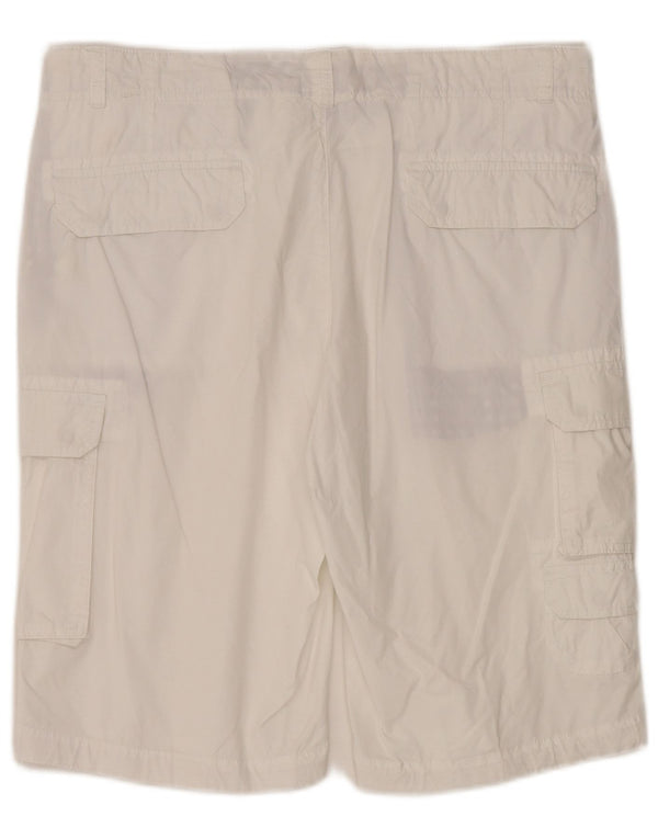 Daniel Hechter Mens Cargo Shorts W36 Large  White Cotton