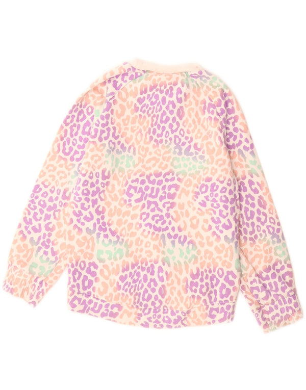 NIKE Girls Sweatshirt Jumper 6-7 Years Large Multicoloured Animal Print