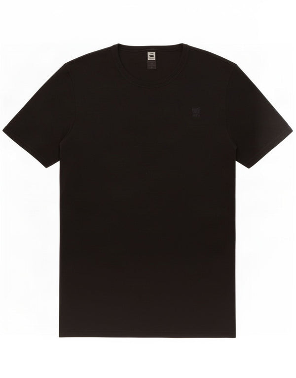 G-Star Mens T-Shirt Top Medium Black Cotton