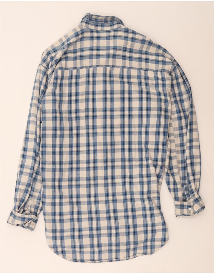 Levi's Mens Flannel Shirt Medium Blue Check Cotton