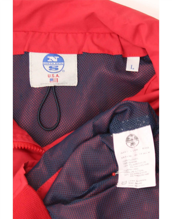 North Sails Mens Bomber Jacket UK 40 Large Red Polyamide