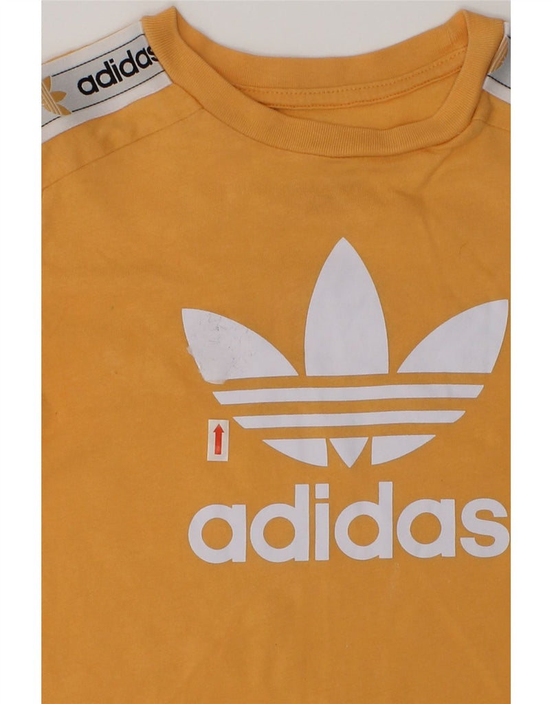 ADIDAS Boys Graphic T-Shirt Top 6-7 Years Yellow Cotton | Vintage Adidas | Thrift | Second-Hand Adidas | Used Clothing | Messina Hembry 