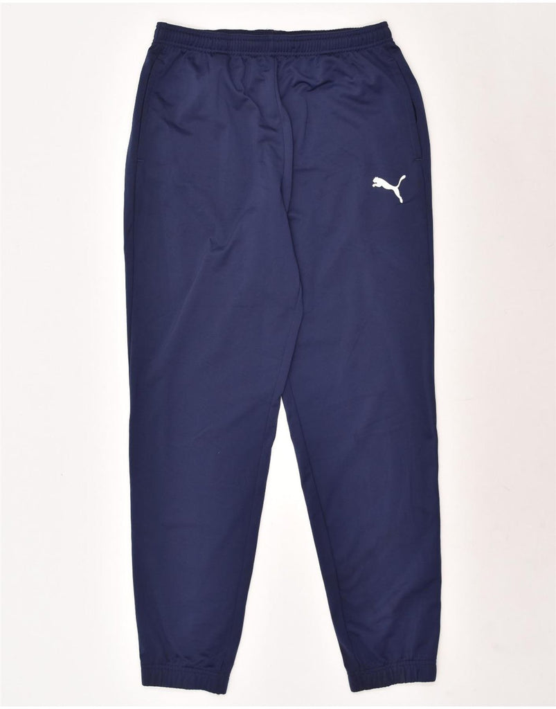 PUMA Mens Tracksuit Trousers Joggers Medium Navy Blue Polyester | Vintage Puma | Thrift | Second-Hand Puma | Used Clothing | Messina Hembry 