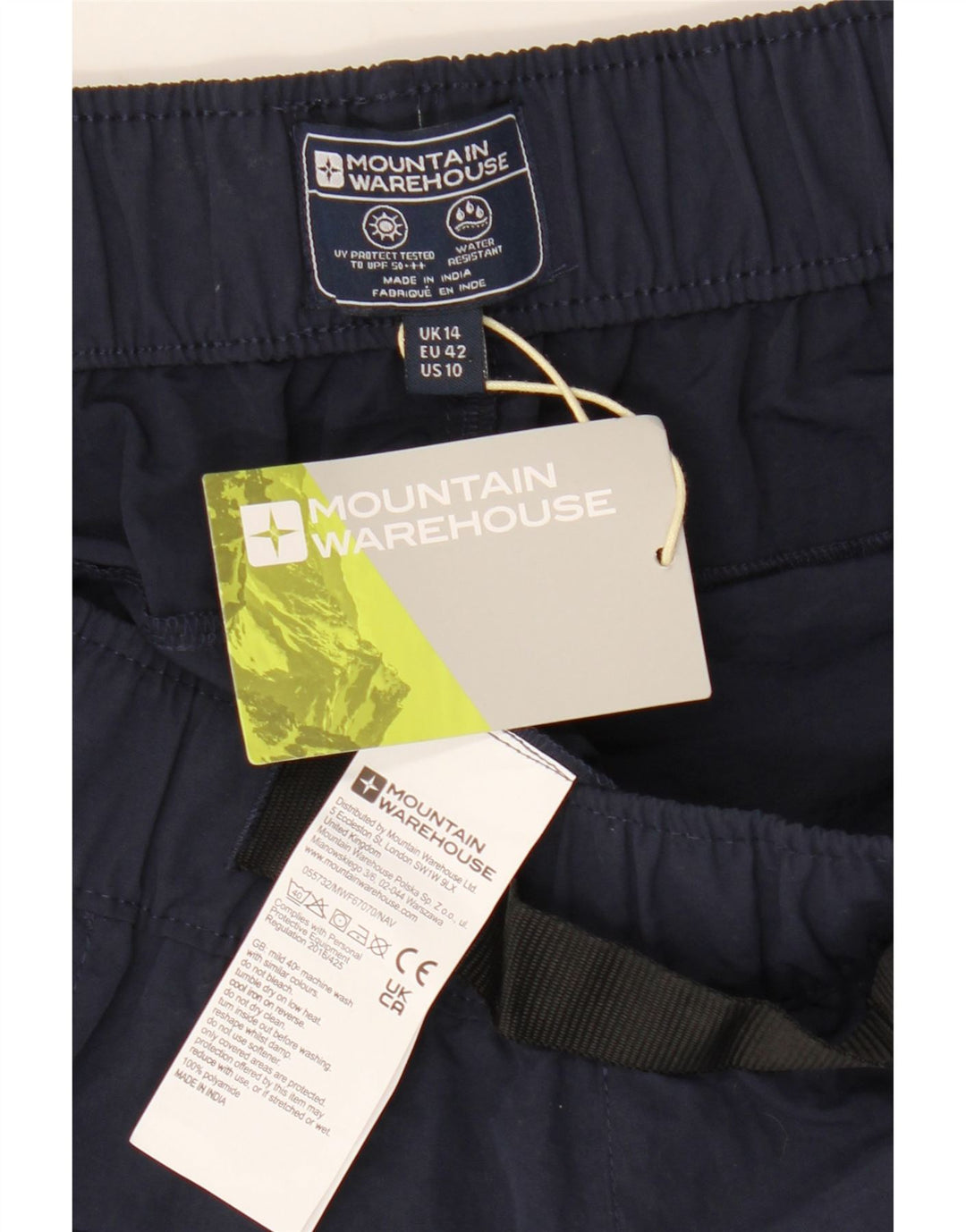 Mountain Warehouse Womens Sport Shorts UK 14 Large Navy Blue Polyamide