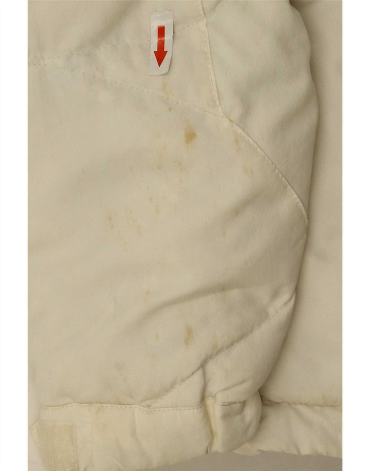 The North Face Womens Hooded Padded Jacket UK 14 Medium White Nylon