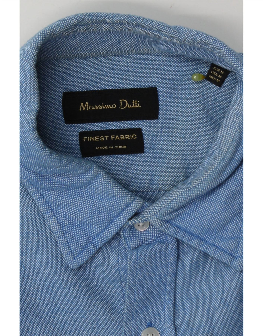 Massimo Dutti Mens Shirt Medium Blue