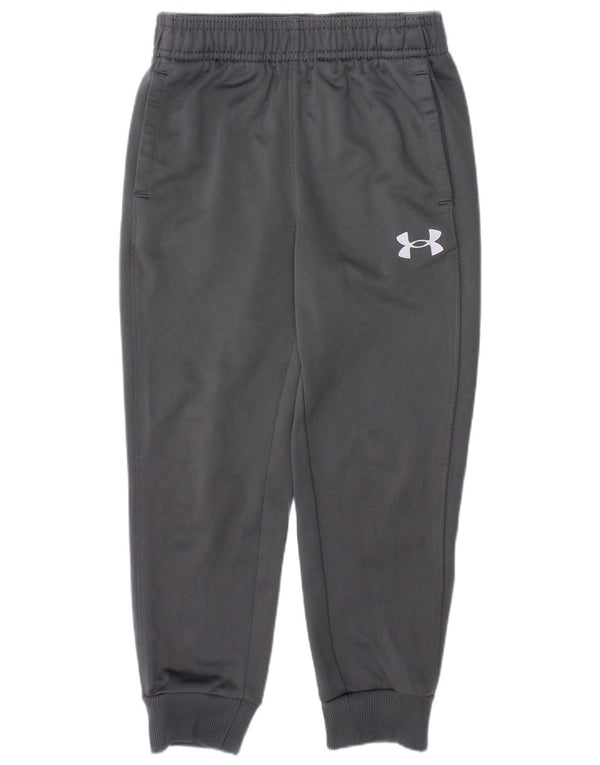 UNDER ARMOUR Boys Tracksuit Trousers Joggers 3-4 Years  Grey Polyester