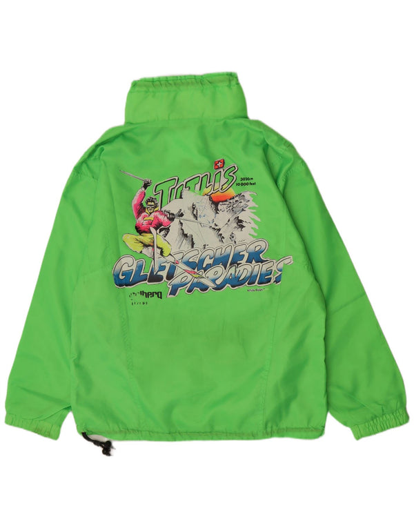 Chamonix Mens Graphic Pullover Ski Jacket Medium Green Polyester Sports