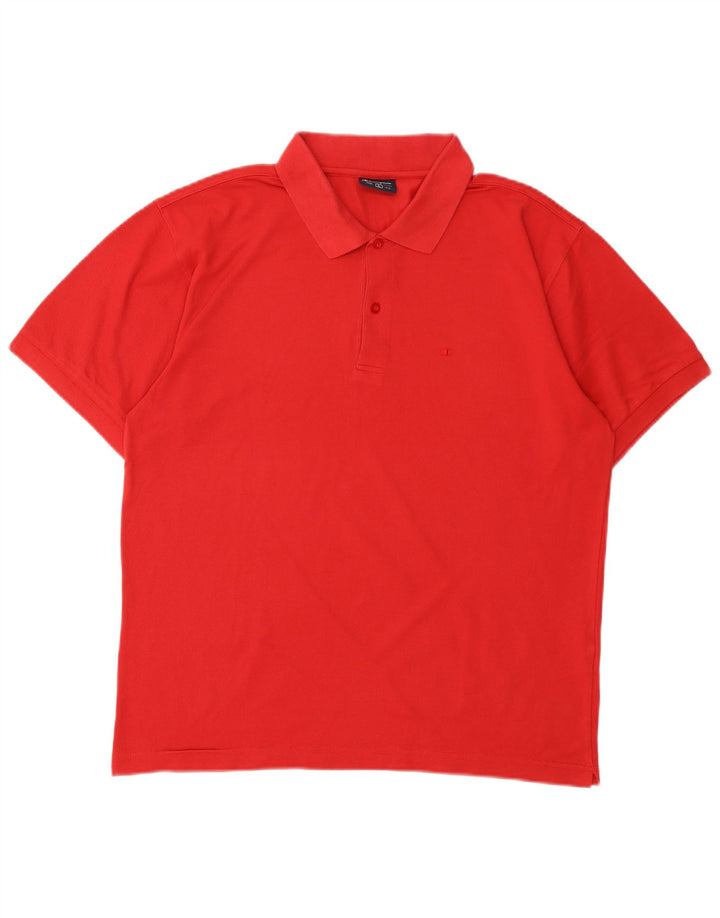 CHAMPION Mens Polo Shirt Large Red Cotton