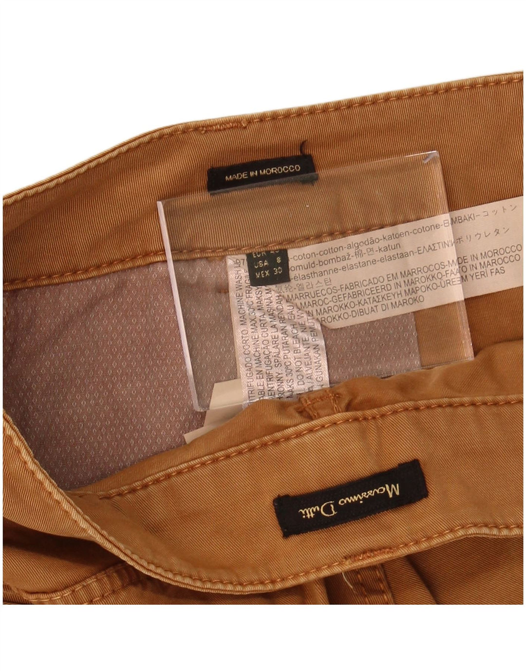 MASSIMO DUTTI Womens Slim Chino Trousers EU 40 Medium W30 L31 Brown Cotton