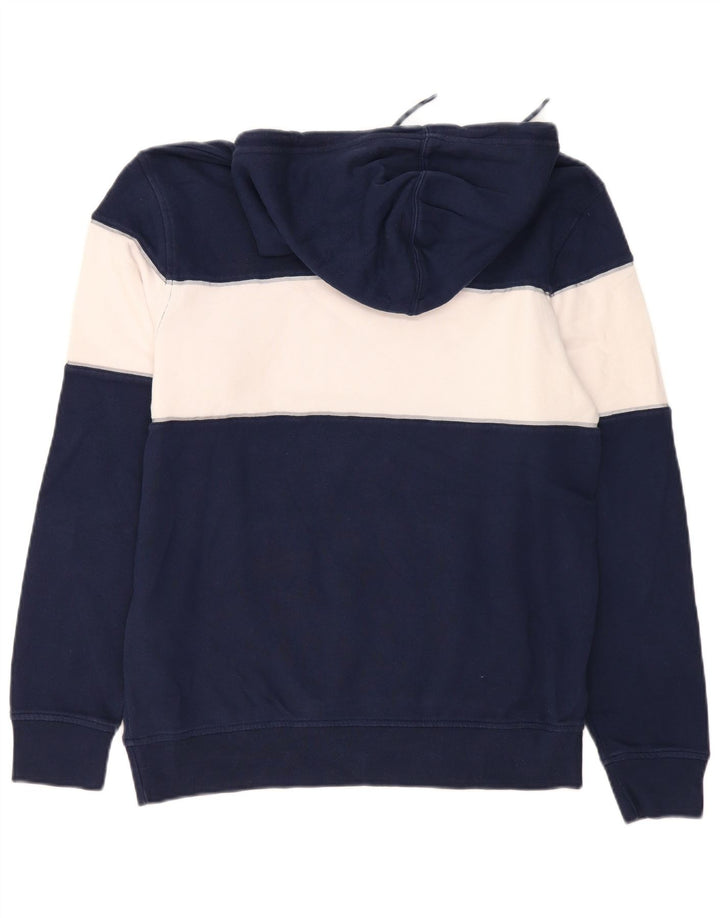Levi's Mens Graphic Hoodie Jumper Medium Navy Blue Colourblock Cotton