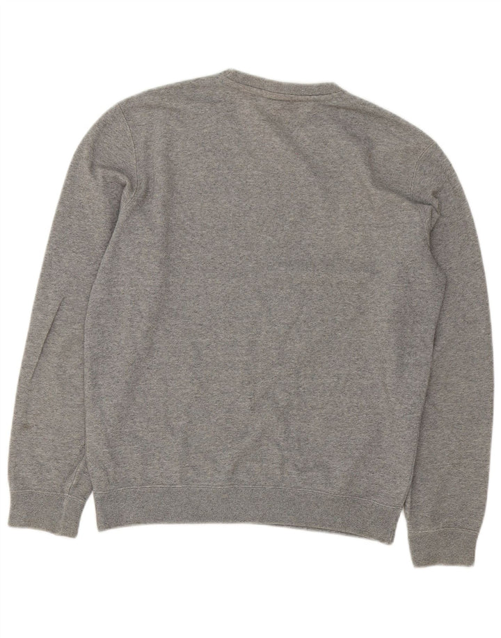 Champion Mens Graphic Sweatshirt Jumper Small Grey Flecked Cotton