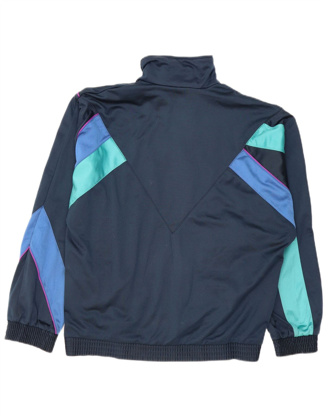 Lotto Mens Tracksuit Top Jacket Large Navy Blue Colourblock