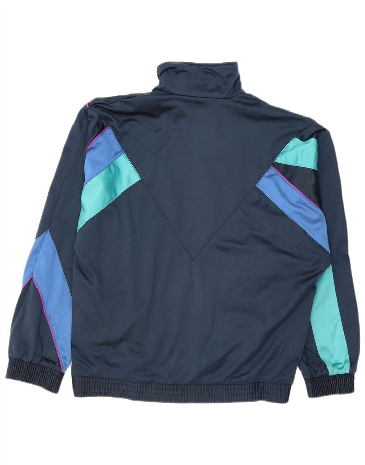 Lotto Mens Tracksuit Top Jacket Large Navy Blue Colourblock