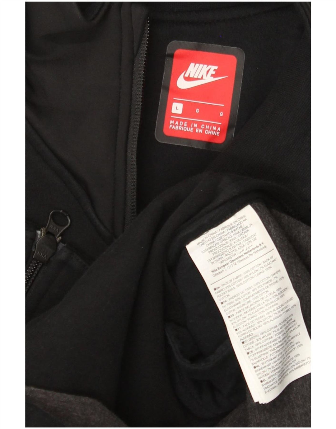 Nike Womens Windbreaker Coat UK 16 Large Black Cotton
