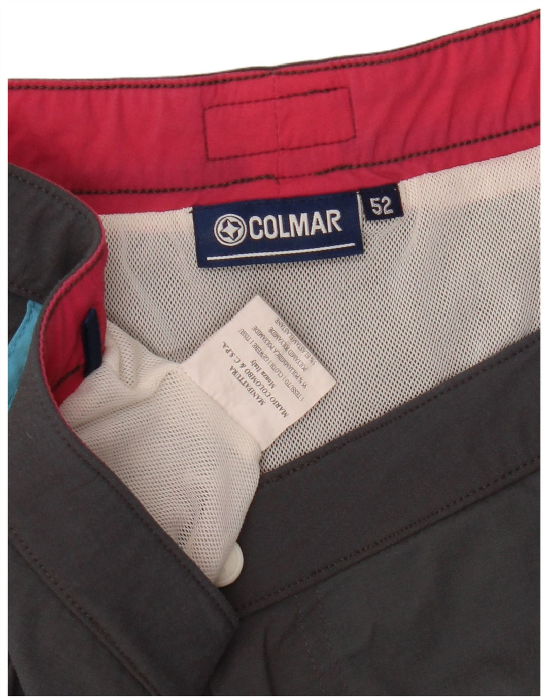 Colmar Mens Swimming Shorts EU 52 Large Grey Colourblock Polyamide
