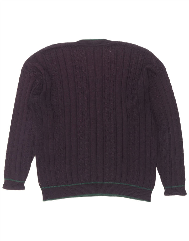 Bluster Mens V-Neck Jumper Sweater Large Navy Blue