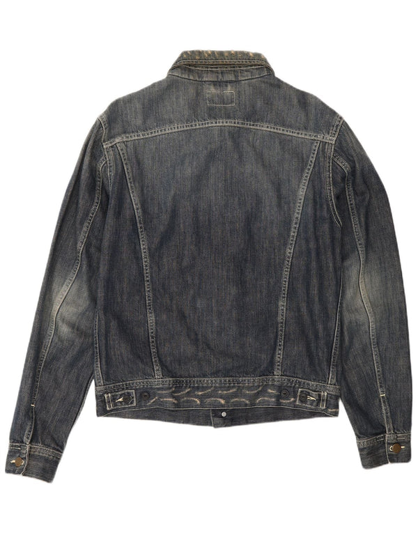 Lee Womens Denim Jacket UK 14 Medium Blue Cotton