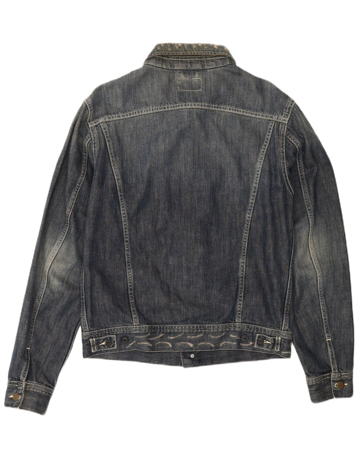 Lee Womens Denim Jacket UK 14 Medium Blue Cotton