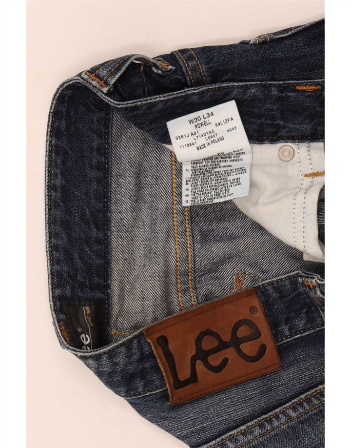 Lee Womens Powell Straight Jeans W30 L28 Navy Blue Cotton