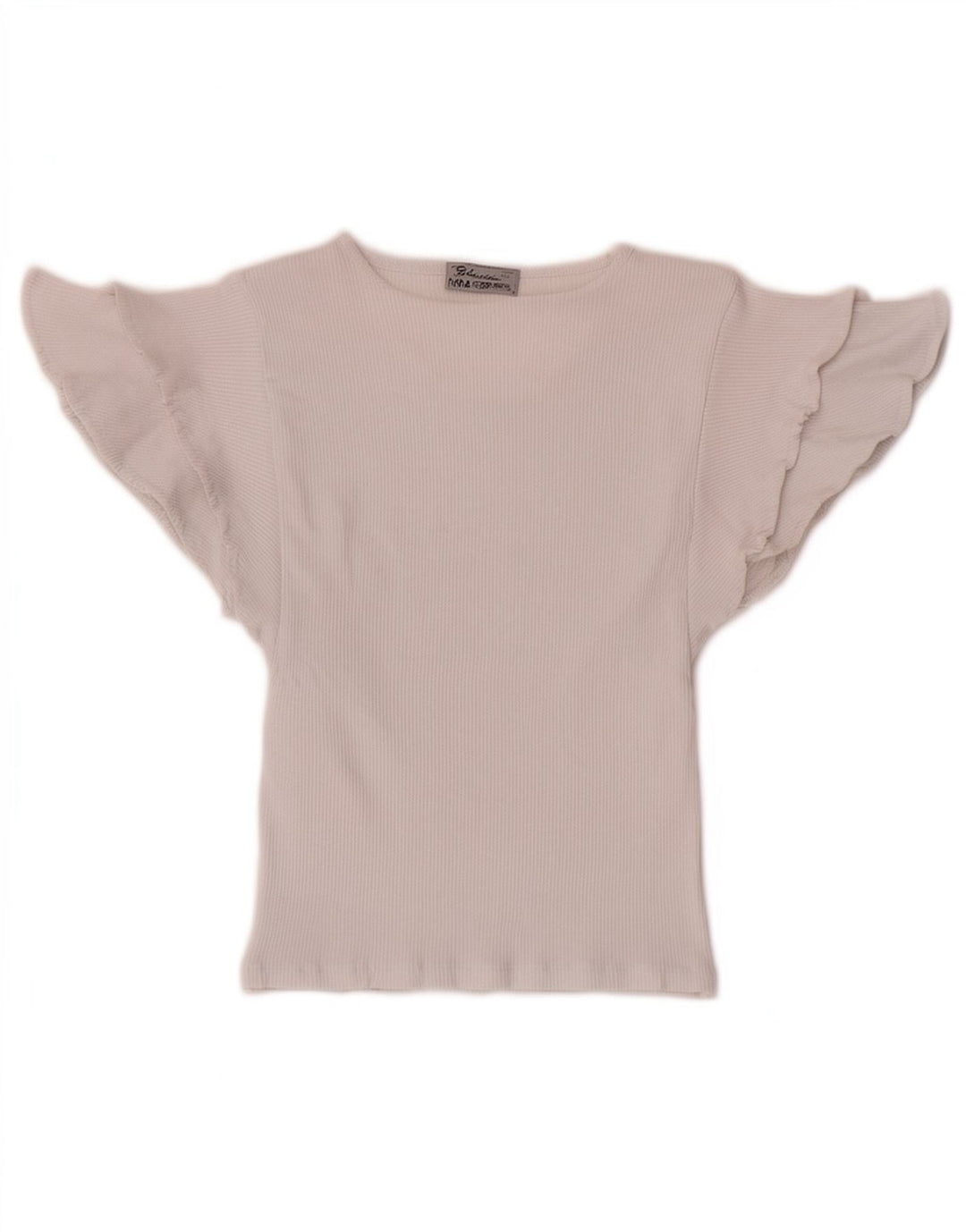 Zara Womens Crop Batwing Blouse Top UK 8 Small White Cotton