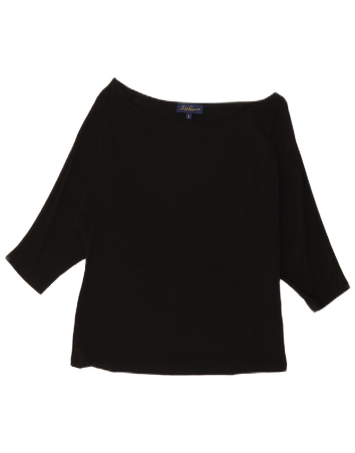 Luisa Spagnoli Womens Top 3/4 Sleeve UK 8 Small Black