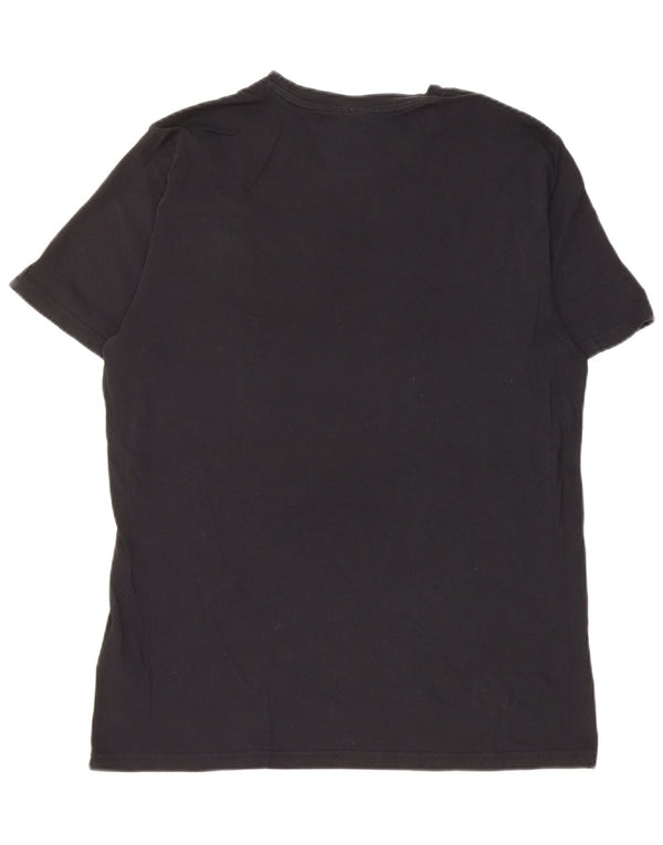 Diadora Mens T-Shirt Top Large Black Cotton