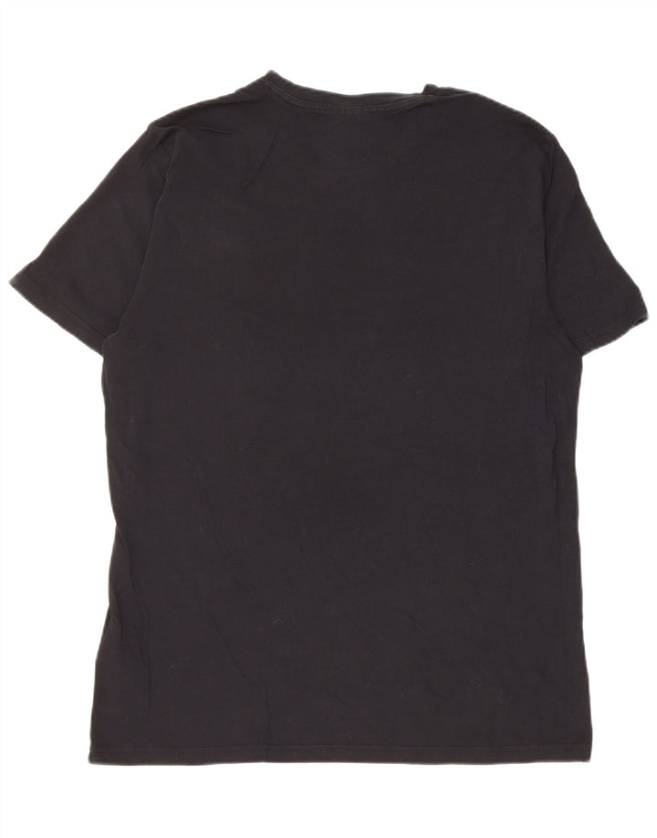 Diadora Mens T-Shirt Top Large Black Cotton