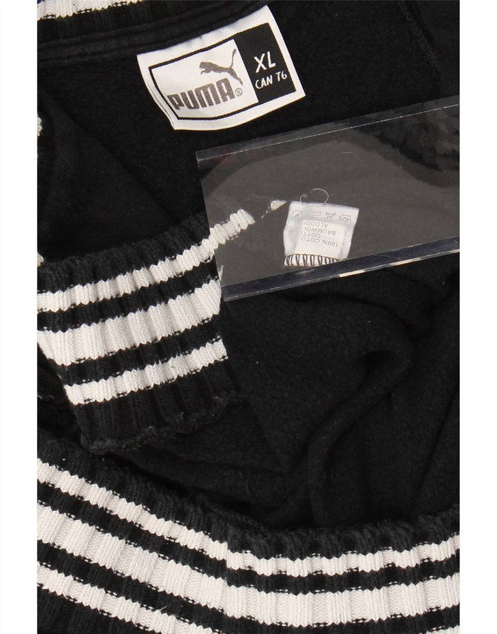 PUMA Womens Tracksuit Top Jacket UK 18 XL Black Cotton