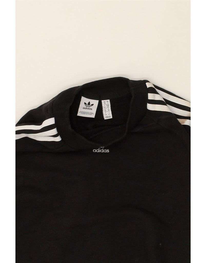 ADIDAS Womens Sweatshirt Jumper UK 10 Small Black Cotton | Vintage Adidas | Thrift | Second-Hand Adidas | Used Clothing | Messina Hembry 