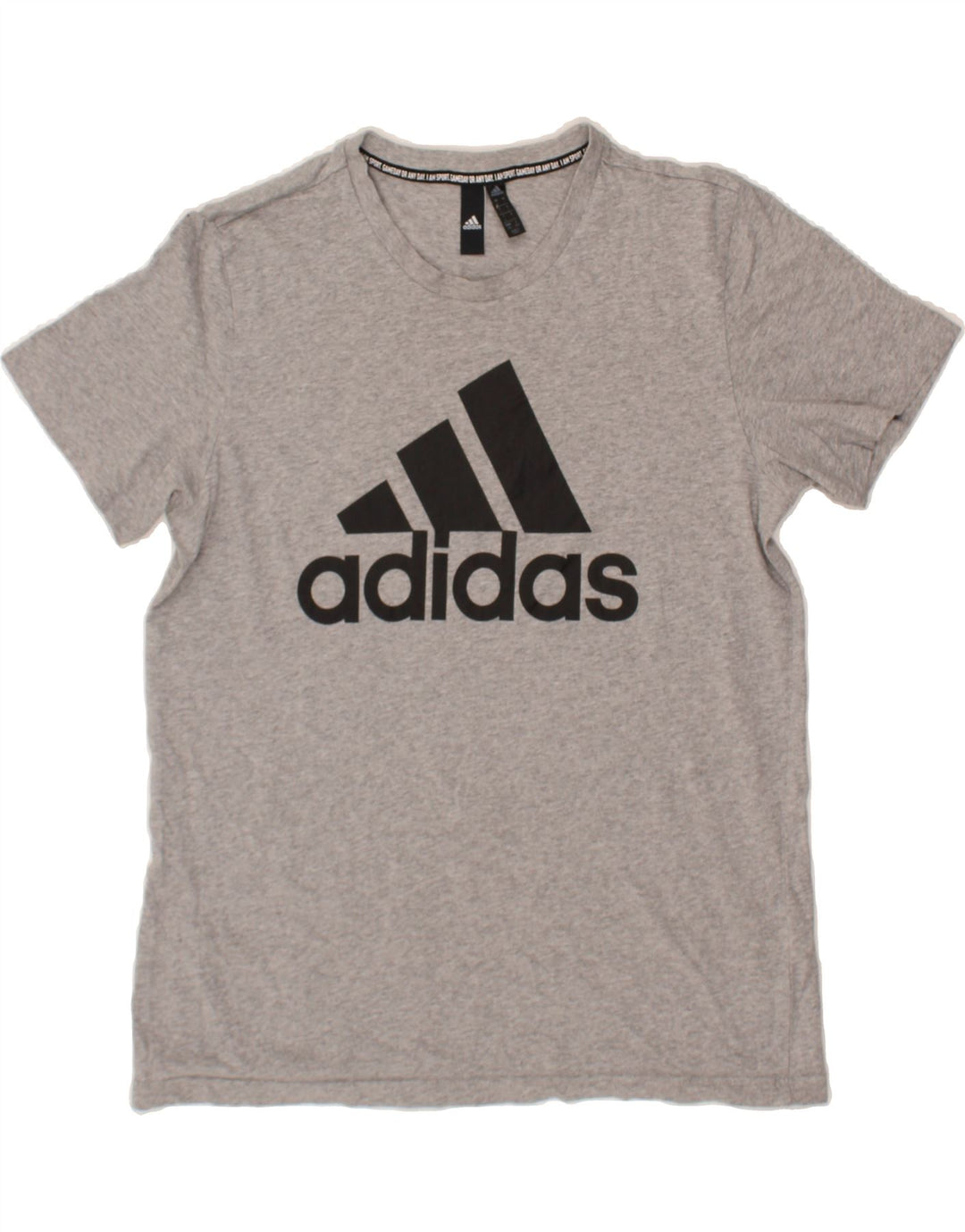 ADIDAS Mens Graphic T-Shirt Top Large Grey Cotton Vintage Adidas and Second-Hand Adidas from Messina Hembry 