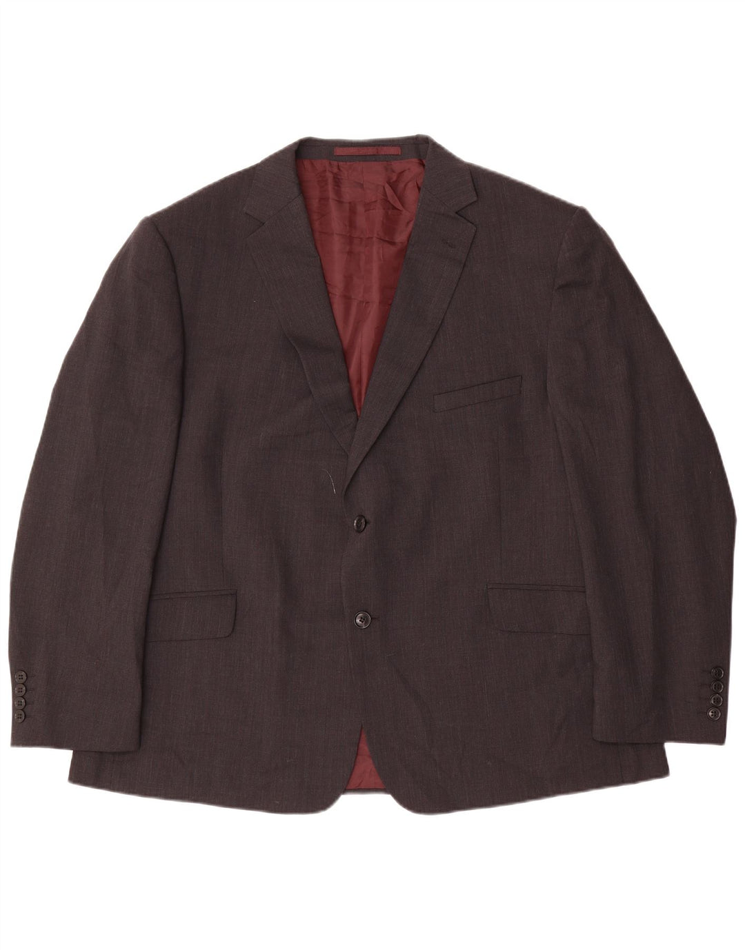 Marks & Spencer Mens 2 Button Blazer Jacket UK 48 2XL Grey Wool
