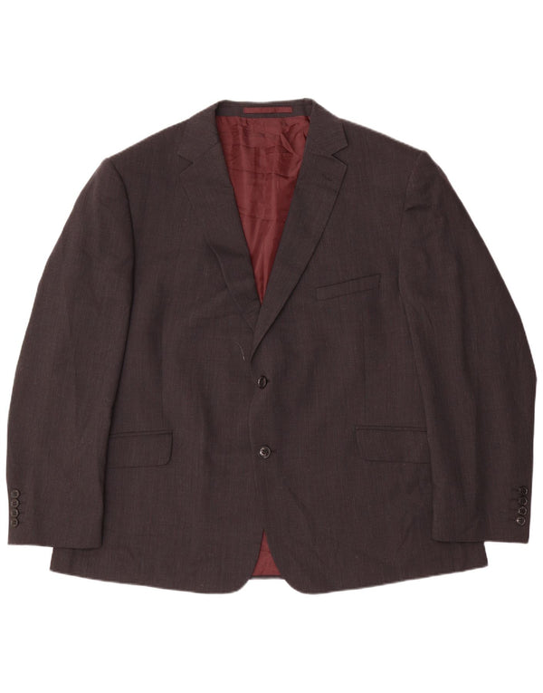 Marks & Spencer Mens 2 Button Blazer Jacket UK 48 2XL Grey Wool