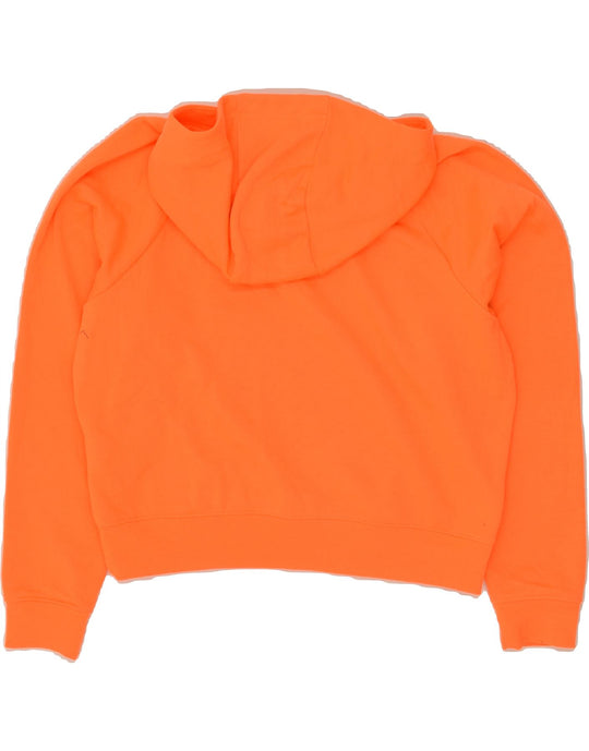 Nike Swoosh Girl’s Large DC 7210-816 Orange Cotton Cropped top Hoodie $45