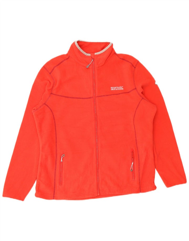 Regatta Womens Fleece Tracksuit Top Jacket UK 18 XL Red Polyester