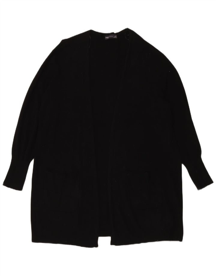 Marks & Spencer Womens Longline Oversized Cardigan Sweater UK 18 XL Black