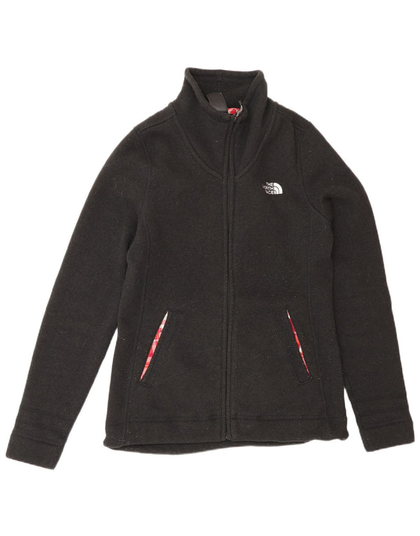 The North Face Womens Tracksuit Top Jacket UK 12 Medium Black Polyester