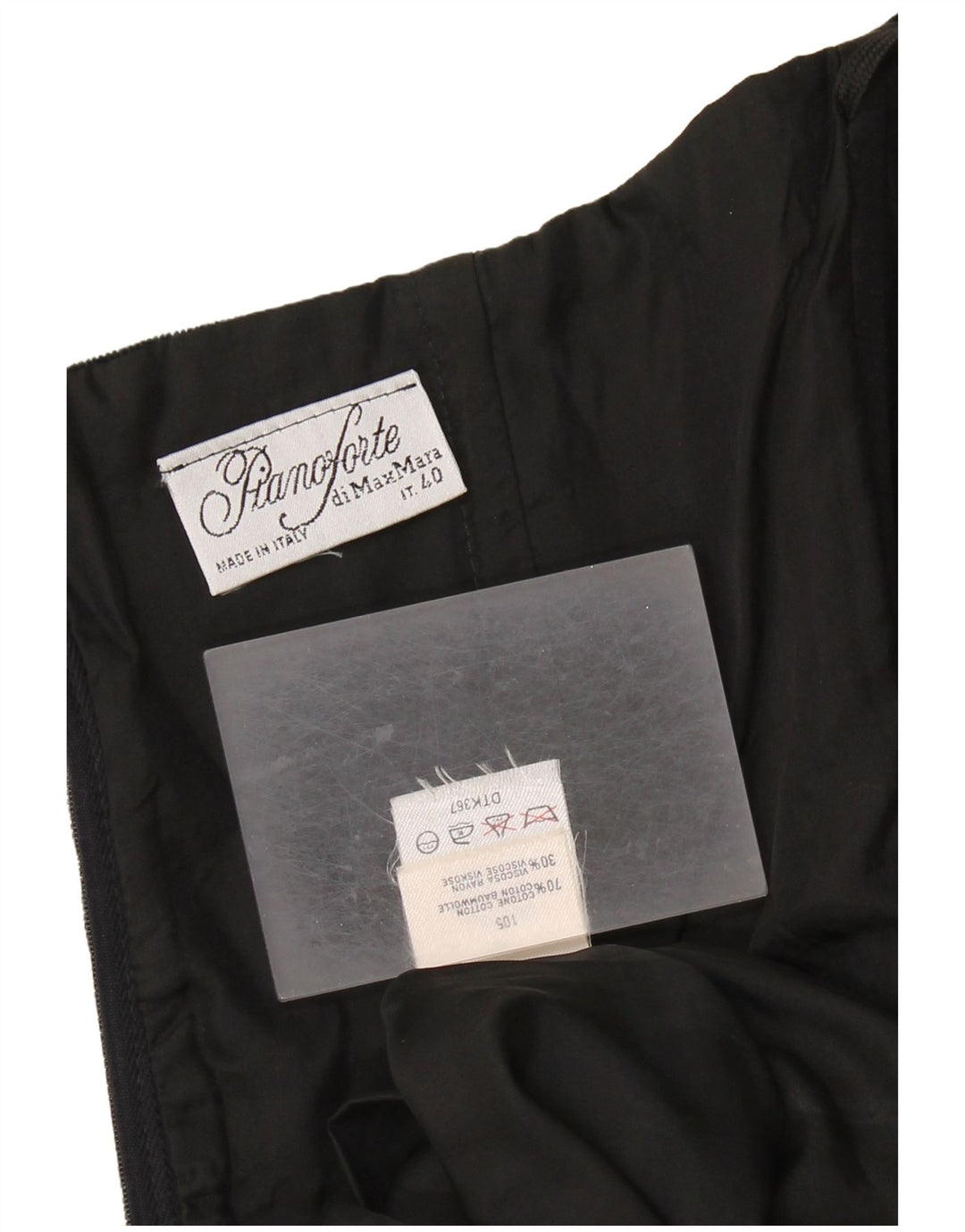 MAX MARA Womens Pianoforte Velvet Strapless Dress IT 40 Small Black Cotton