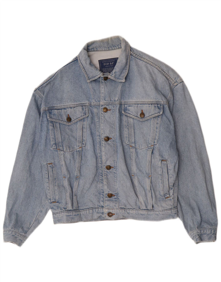 POP 84 Mens Denim Jacket UK 40 Large Blue