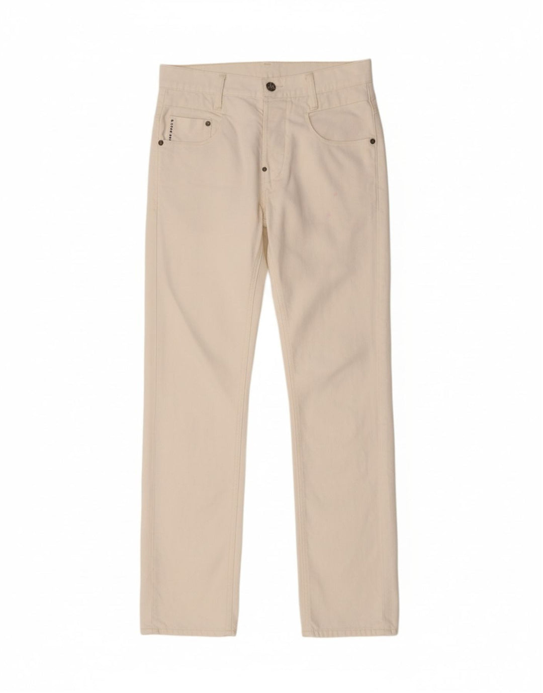 G-STAR Womens Slim Casual Trousers W29 L32 White Cotton Vintage G-Star and Second-Hand G-Star from Messina Hembry 