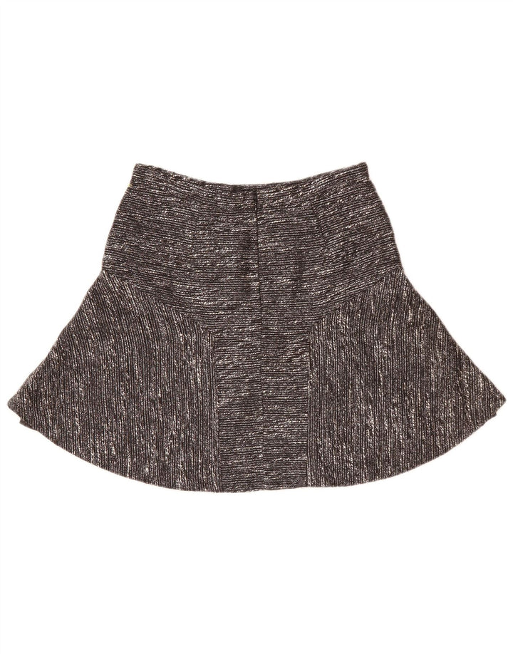 J. CREW Womens A-Line Skirt US 0 XS W28 Black Flecked Polyester