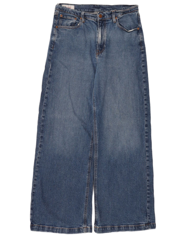 Gap Womens Stride High Rise Wide Leg Jeans US 10 Large W30 L31 Blue Cotton